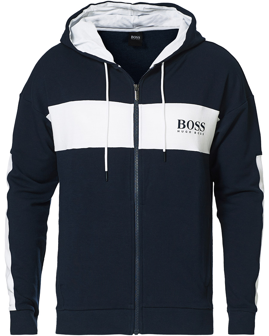 Uomini | Maglieria | BOSS BLACK | BOSS Full Zip Hoodie Jacket Dark Blue
