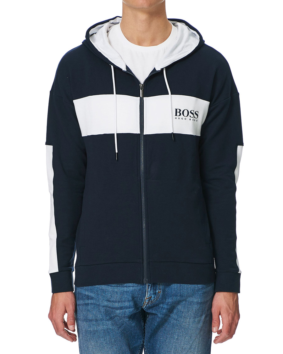 Uomini | Maglieria | BOSS BLACK | BOSS Full Zip Hoodie Jacket Dark Blue