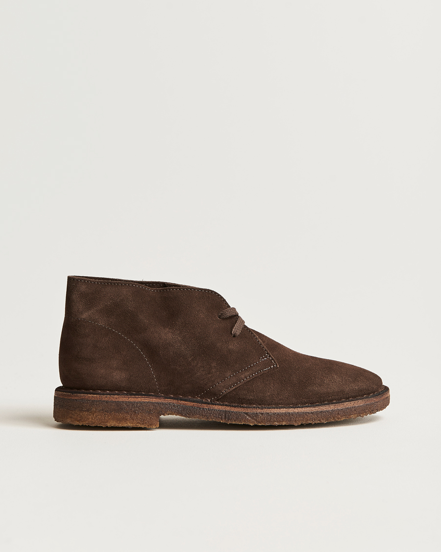 Uomini | Stivali | Drake's | Clifford Suede Desert Boots Dark Brown