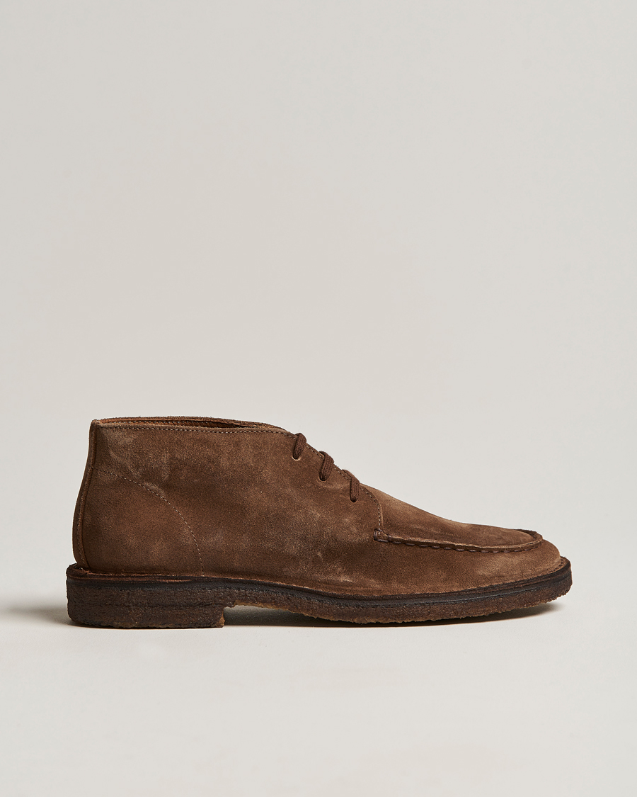 Uomini | Stivali | Drake's | Crosby Moc-Toe Suede Chukka Boots Brown