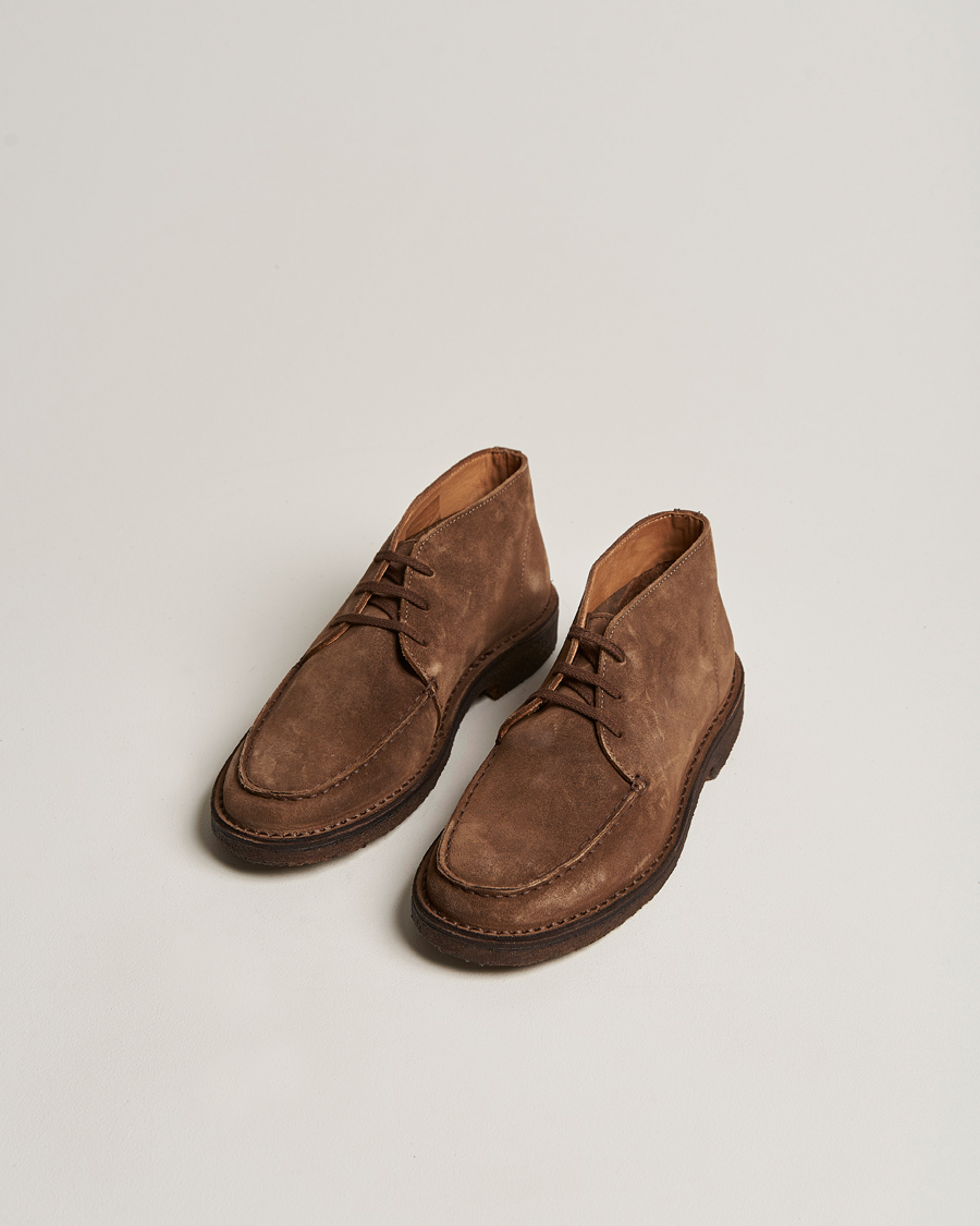 Uomini | Stivali | Drake's | Crosby Moc-Toe Suede Chukka Boots Brown