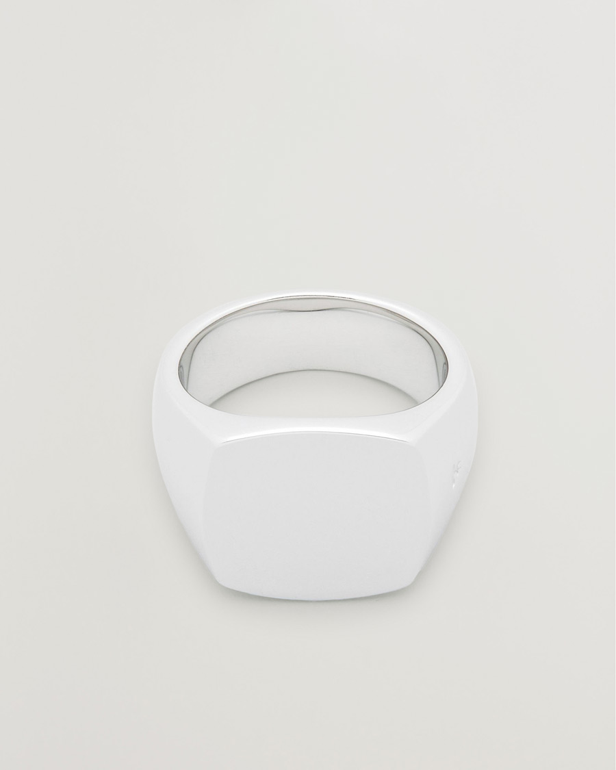 Uomini | Gioielli | Tom Wood | Cushion Polished Ring Silver