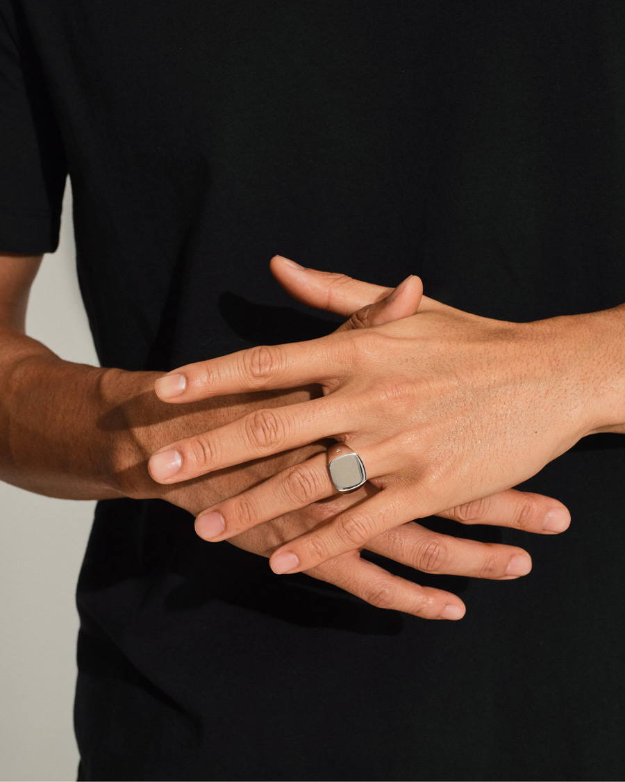 Uomini | Gioielli | Tom Wood | Cushion Polished Ring Silver