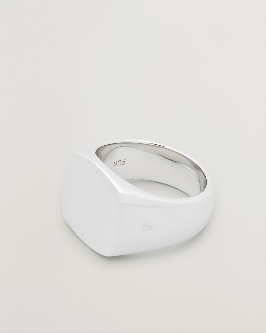 Uomini | Gioielli | Tom Wood | Cushion Polished Ring Silver