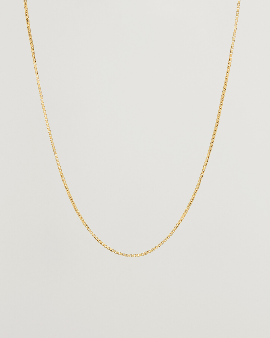 Uomini | Tom Wood Square Chain M Necklace Gold | Tom Wood | Square Chain M Necklace Gold