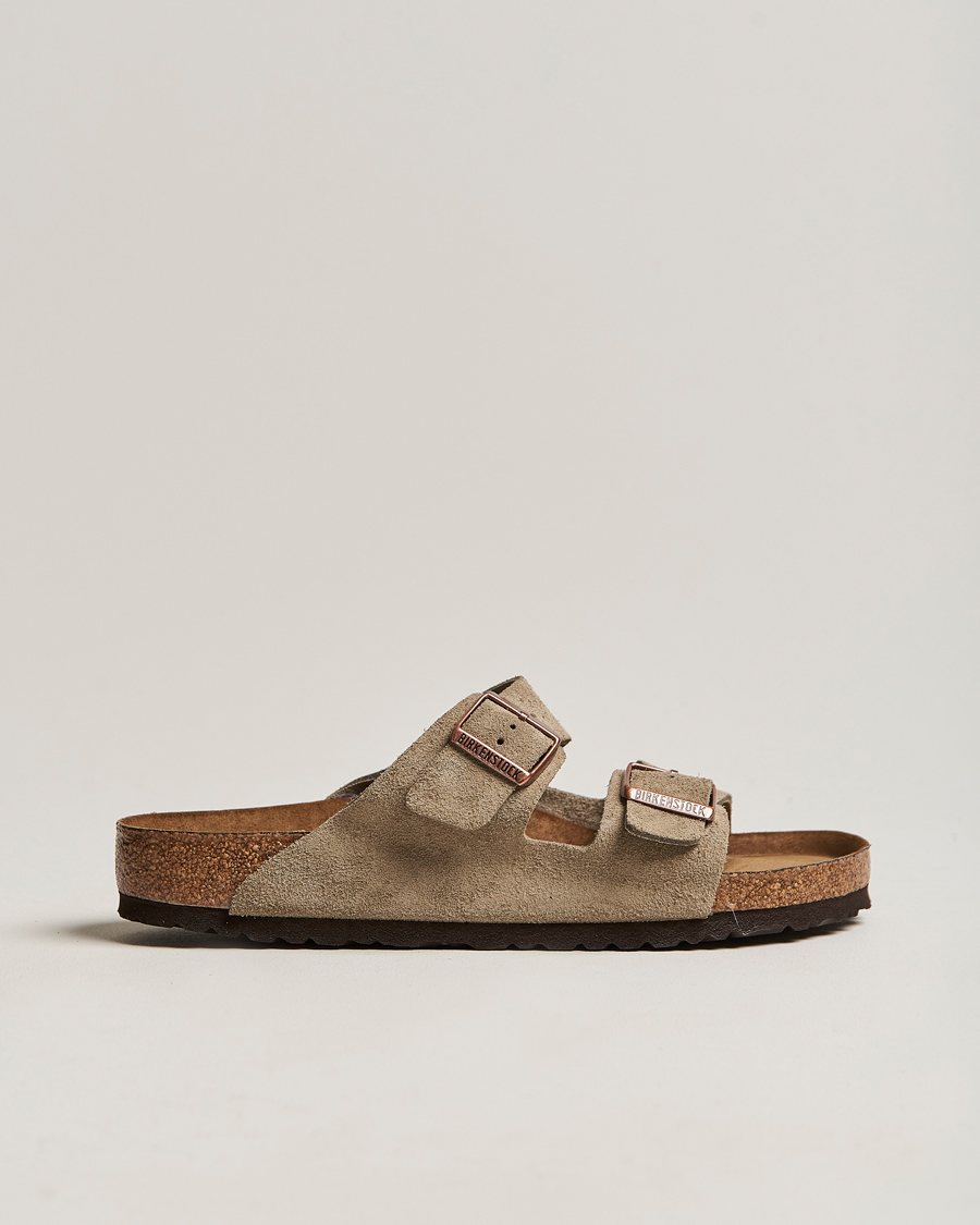 Uomini | Sandali & Diapositive | BIRKENSTOCK | Arizona Soft Footbed Taupe Suede