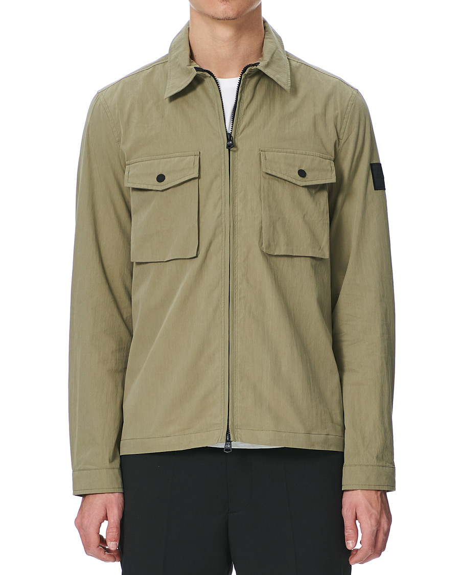 Uomini | Calvin Klein Light Shirt Jacket Delta Green | Calvin Klein | Light Shirt Jacket Delta Green