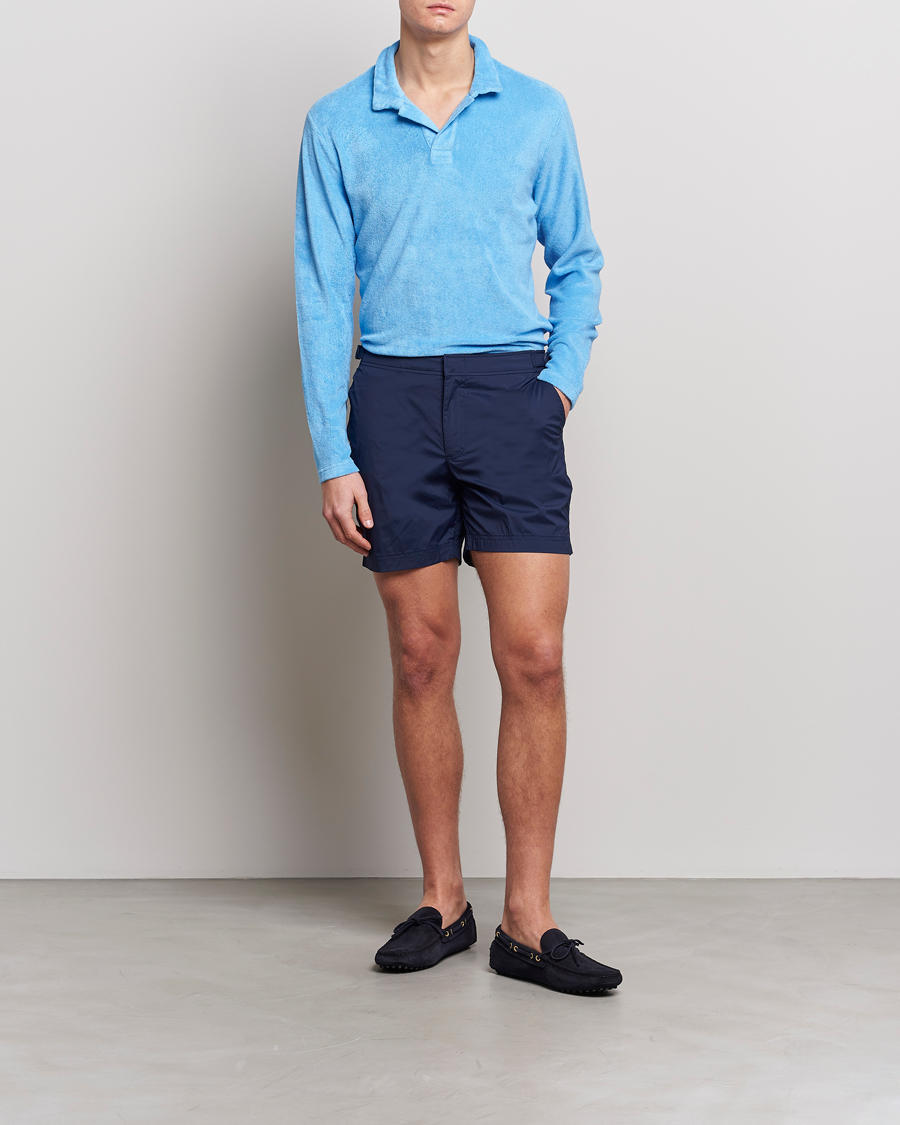 Uomini | Maglieria | Orlebar Brown | Terry Long Sleeve Polo Riviera