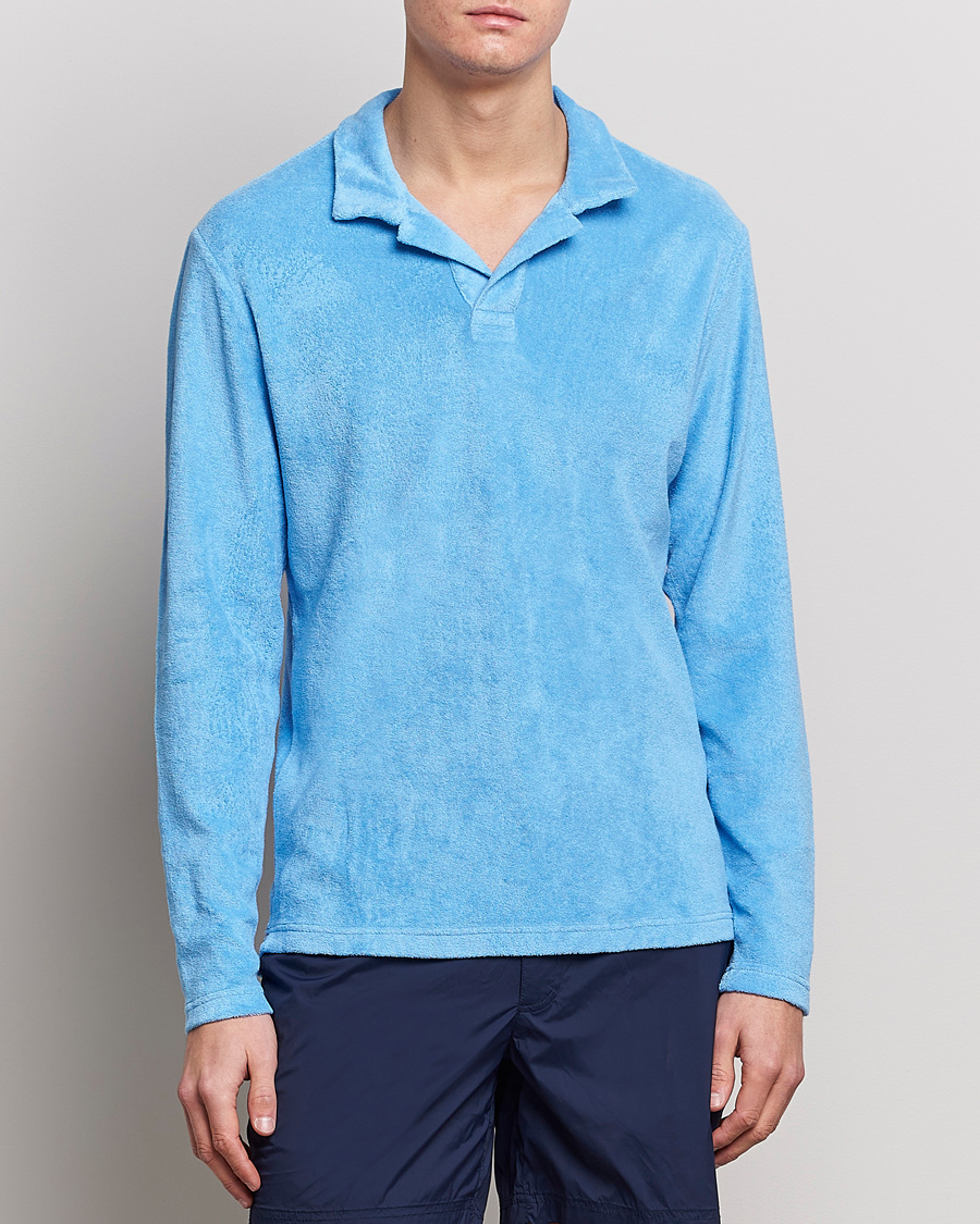 Uomini | Maglieria | Orlebar Brown | Terry Long Sleeve Polo Riviera