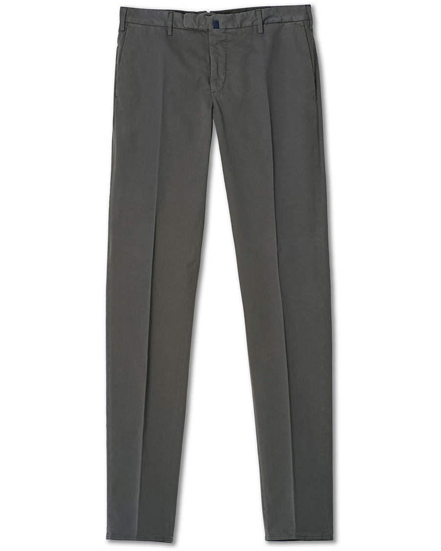 Uomini | Pantaloni | Incotex | Slim Fit Stretch Chinos Dark Grey