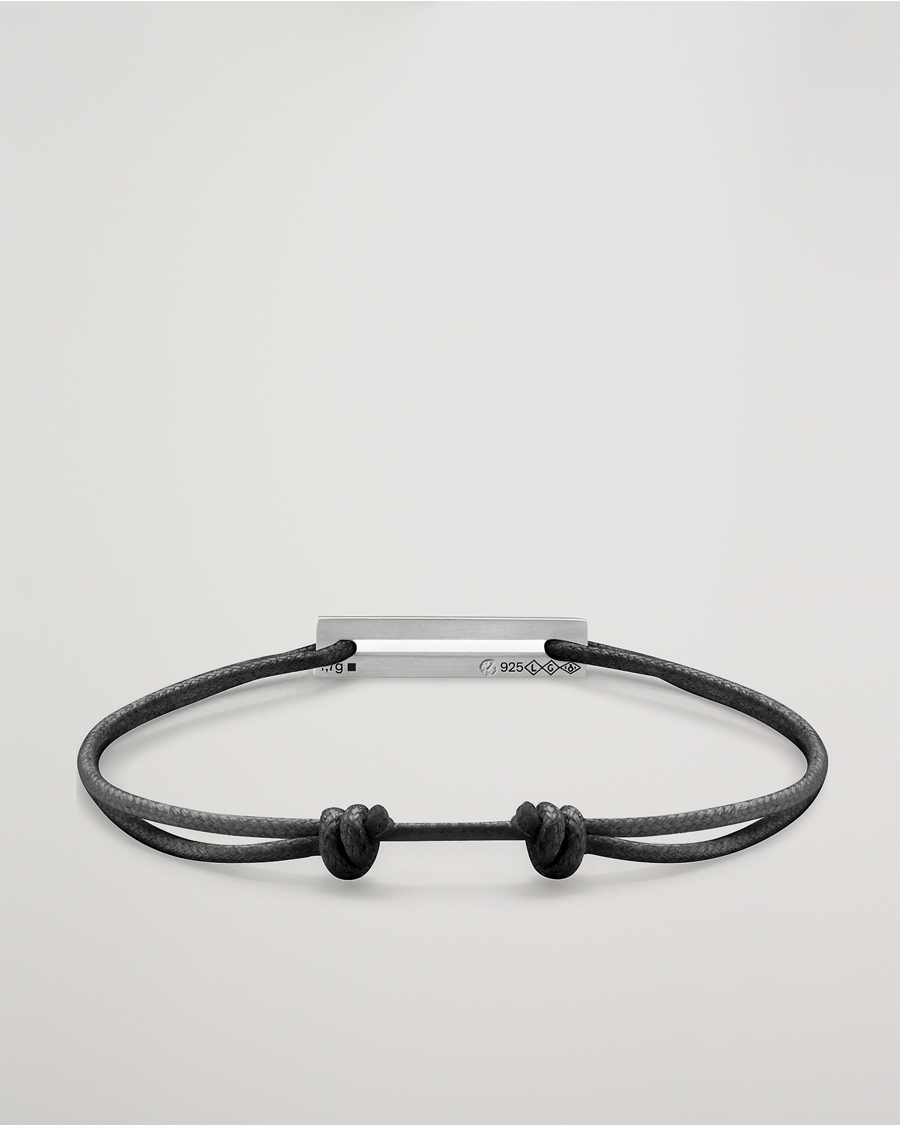 Uomini | Gioielli | LE GRAMME | Cord Bracelet Le 17/10 Black/Sterling Silver