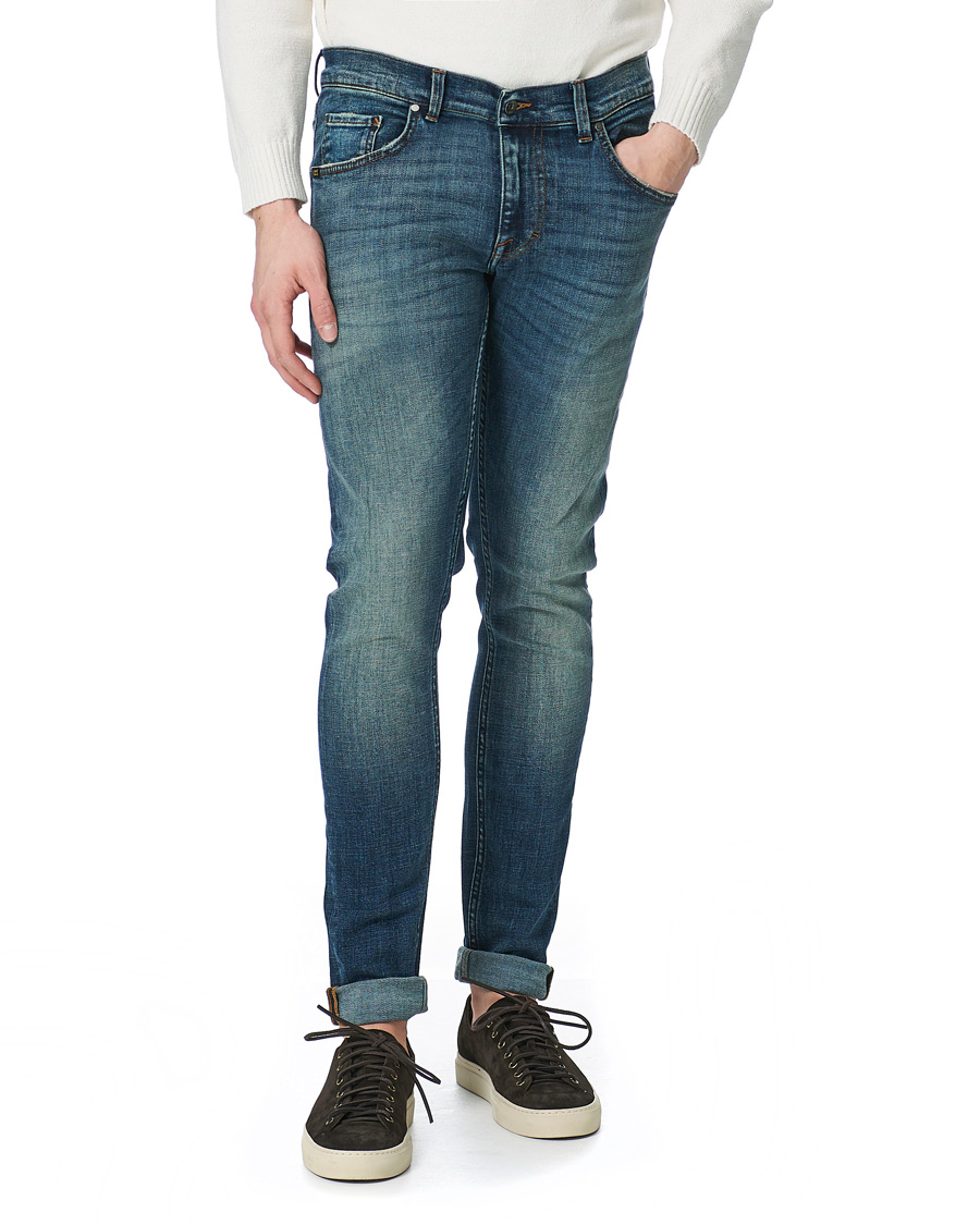 Uomini | Jeans | Tiger of Sweden Jeans | Slim Super Stretch Ideal Jeans Medium Blue