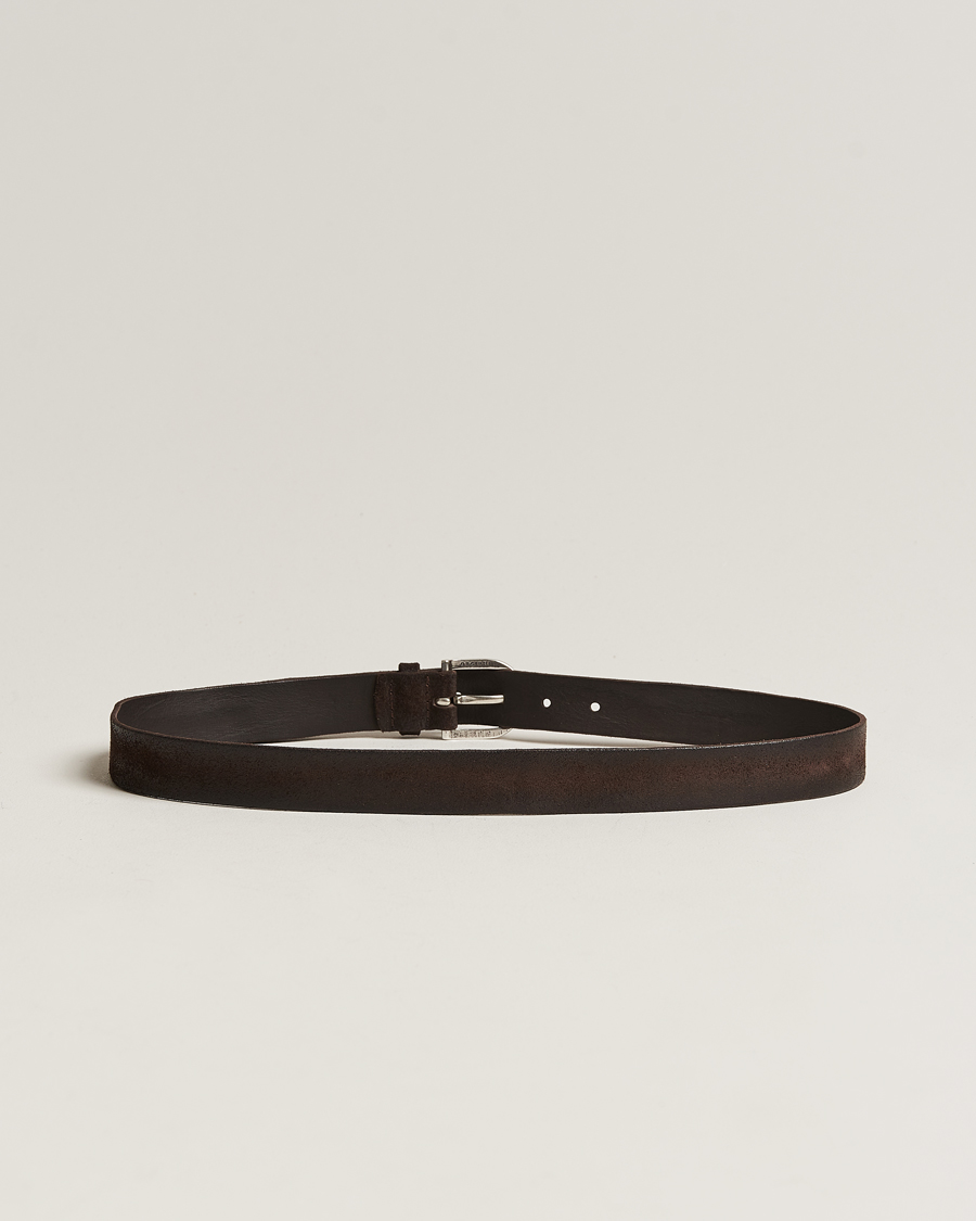 Uomini | Orciani Handmade Suede Belt 3 cm Testa Di Moro | Orciani | Handmade Suede Belt 3 cm Testa Di Moro