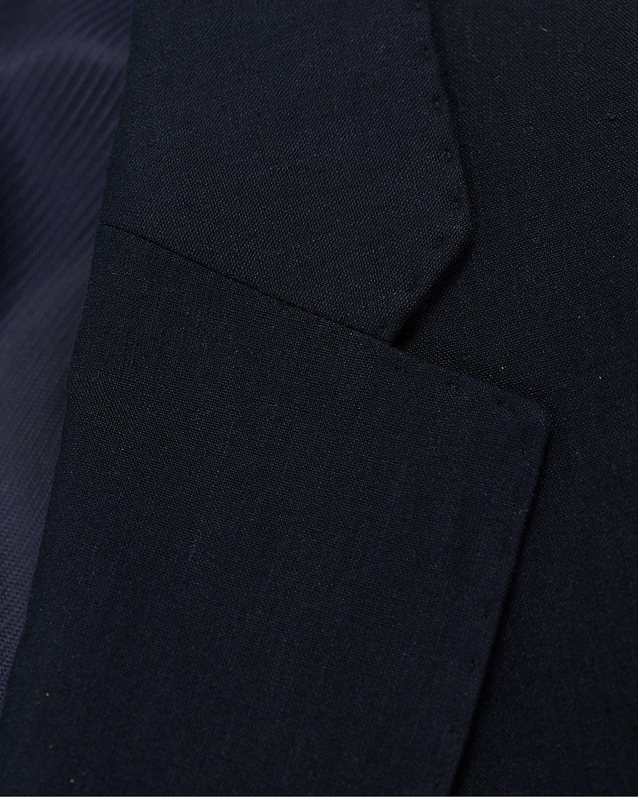 Uomini | Blazers | Emporio Armani | Slim Fit Techno Linen Stretch Blazer Navy