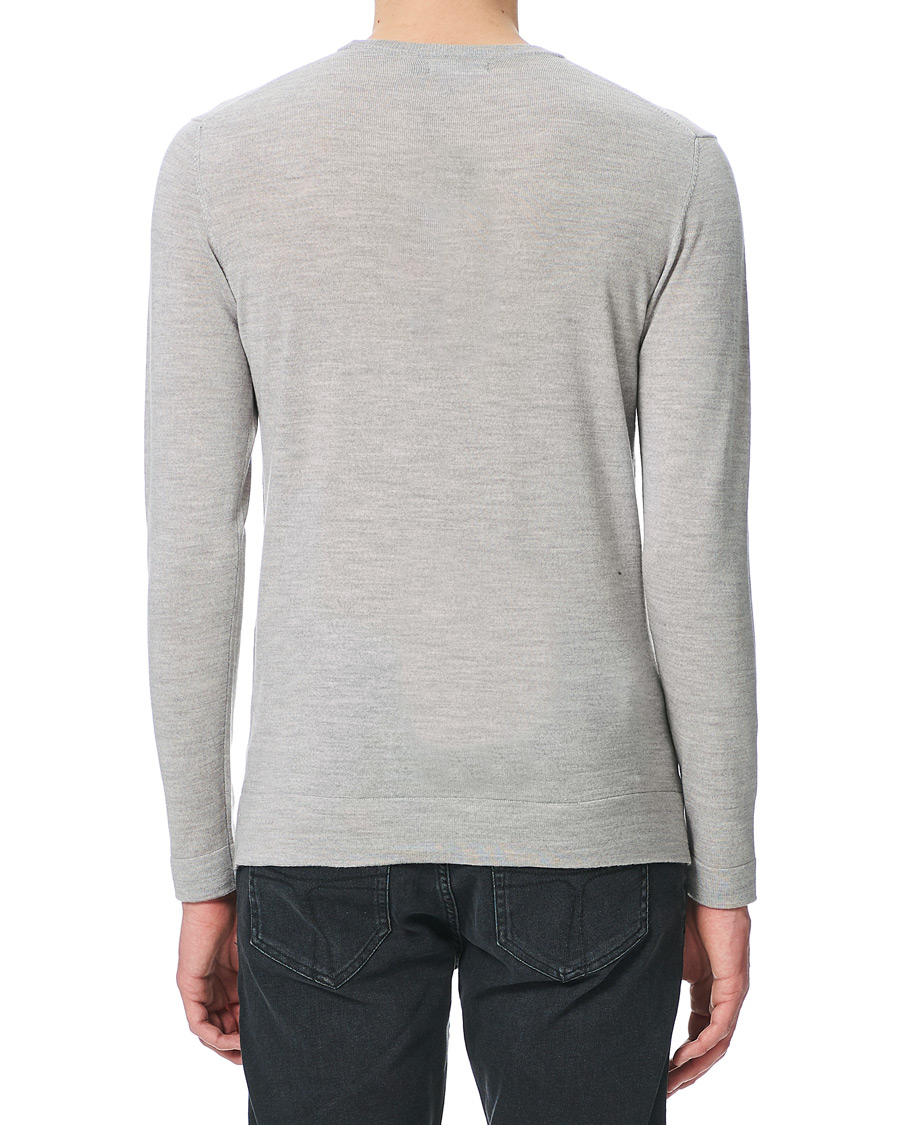 Uomini | Maglieria | J.Lindeberg | Newman Merino Crew Neck Pullover Stone Grey Melange