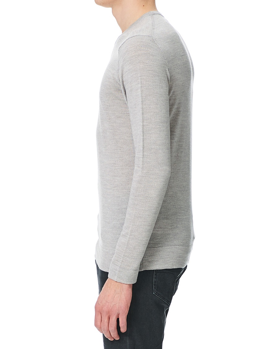 Uomini | Maglieria | J.Lindeberg | Newman Merino Crew Neck Pullover Stone Grey Melange