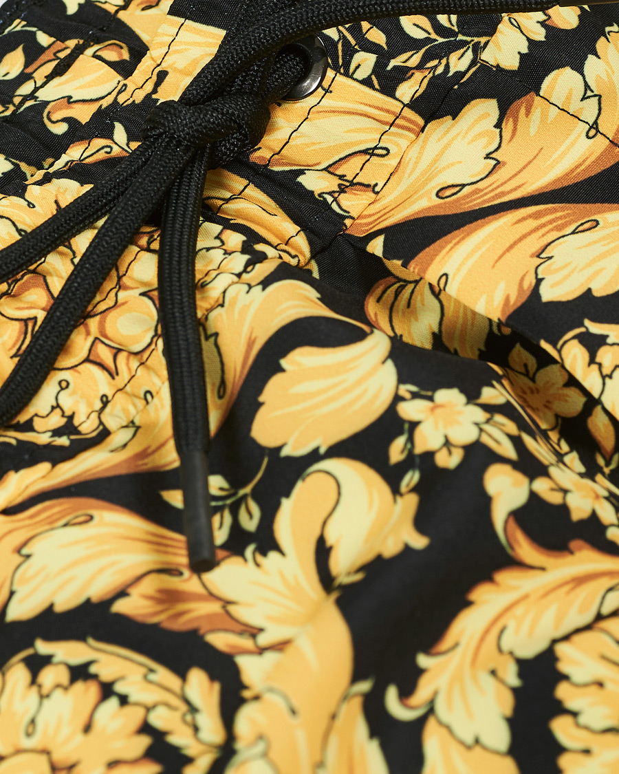 Uomini | Costumi da bagno | Versace | Barocco Swim Trunks Black/Gold