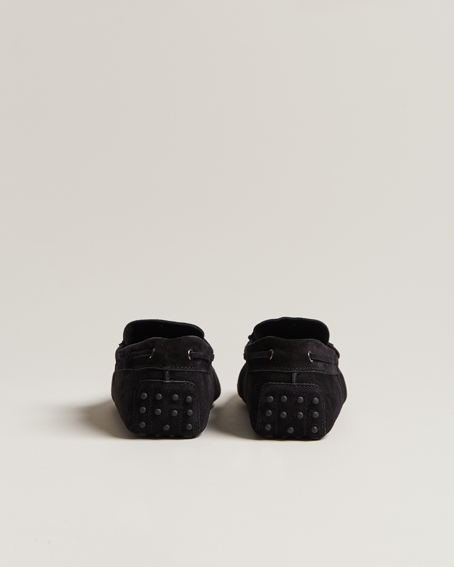 Uomini | Tod's Lacetto Gommino Carshoe Black Suede | Tod's | Lacetto Gommino Carshoe Black Suede