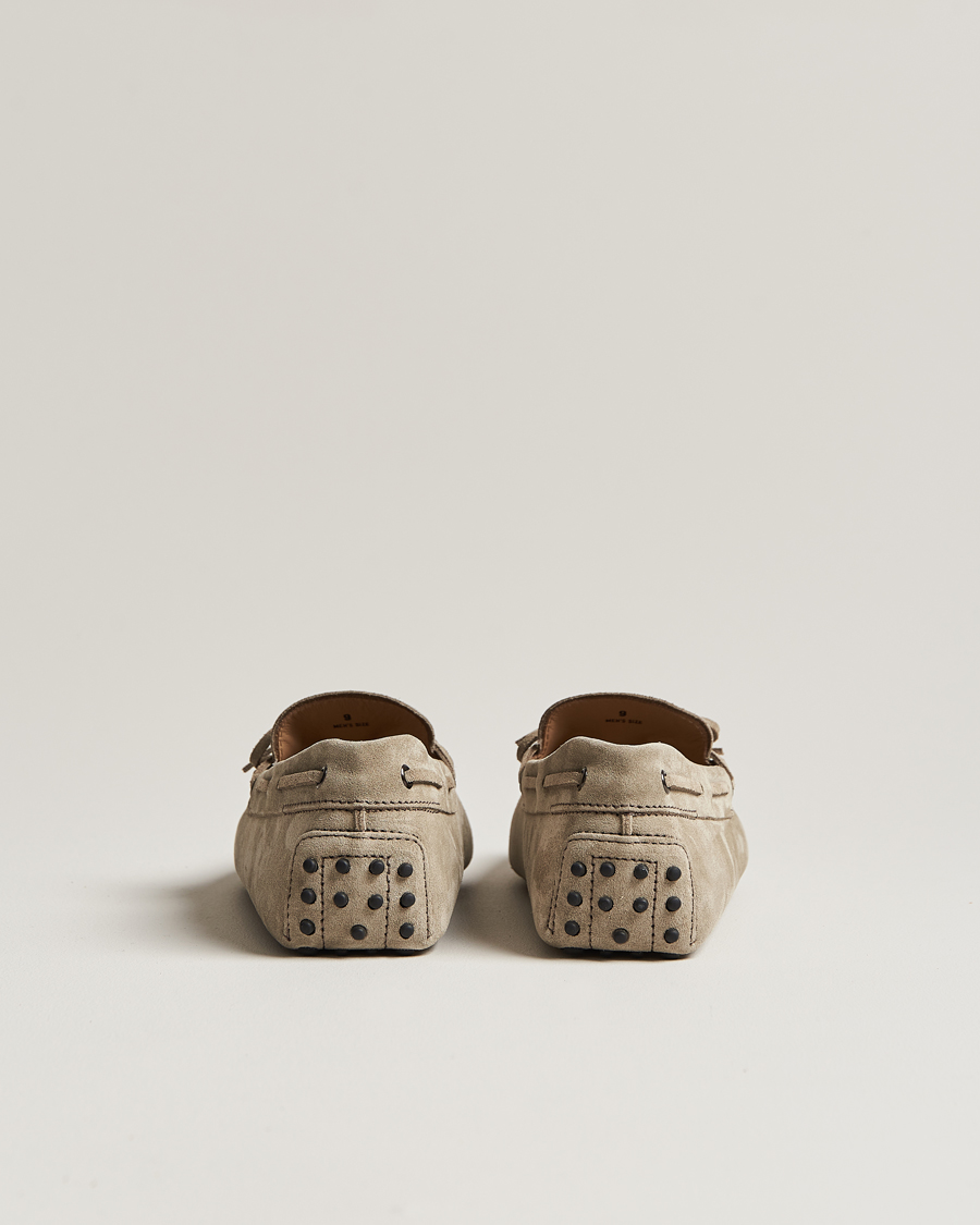 Uomini | Tod's Lacetto Gommino Carshoe Taupe Suede | Tod's | Lacetto Gommino Carshoe Taupe Suede