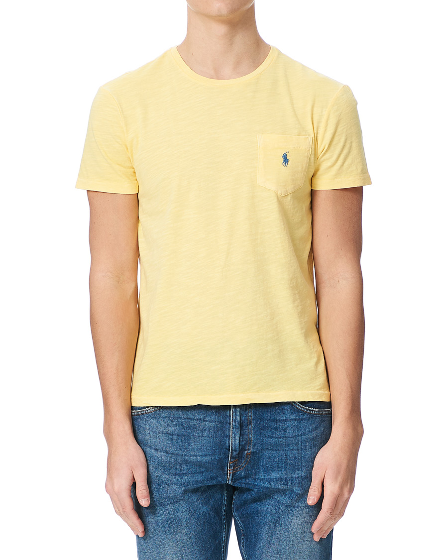Uomini | T-shirt | Polo Ralph Lauren | Washed Crew Neck Pocket Tee Empire Yellow