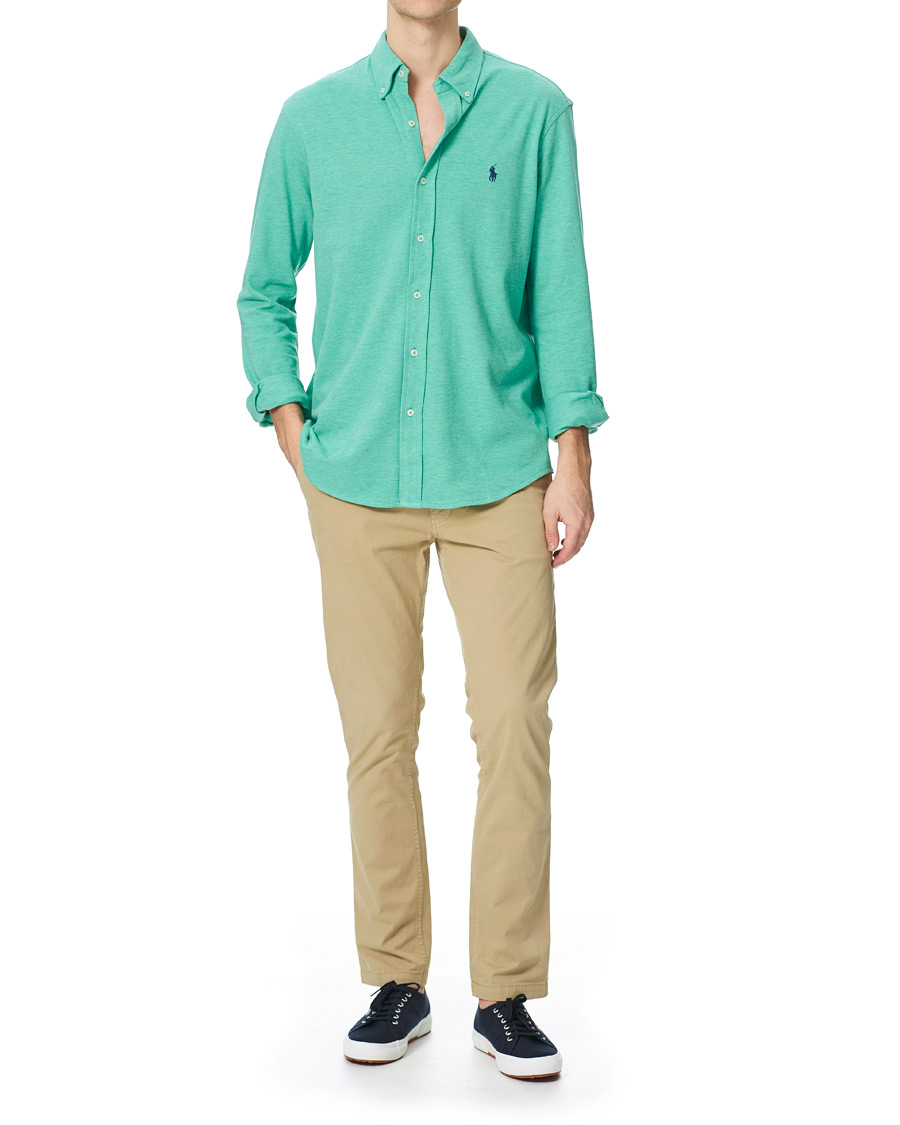 Uomini | Camicie | Polo Ralph Lauren | Featherweight Mesh Shirt Resort Green
