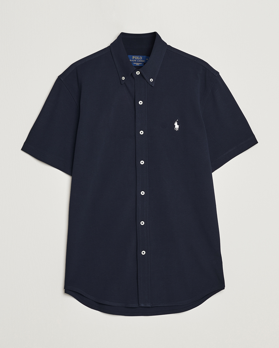 Uomini | Camicie | Polo Ralph Lauren | Featherweight Mesh Short Sleeve Shirt Aviator Navy