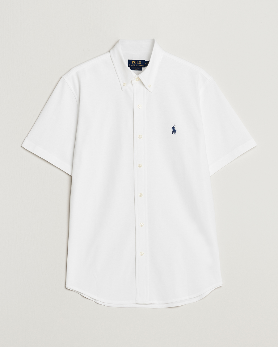 Uomini | Camicie | Polo Ralph Lauren | Featherweight Mesh Short Sleeve Shirt White
