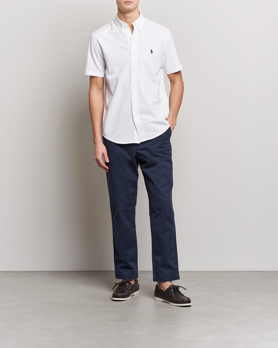 Uomini | Camicie | Polo Ralph Lauren | Featherweight Mesh Short Sleeve Shirt White