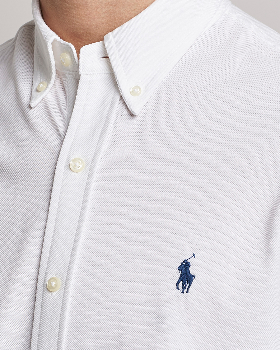 Uomini | Camicie | Polo Ralph Lauren | Featherweight Mesh Short Sleeve Shirt White
