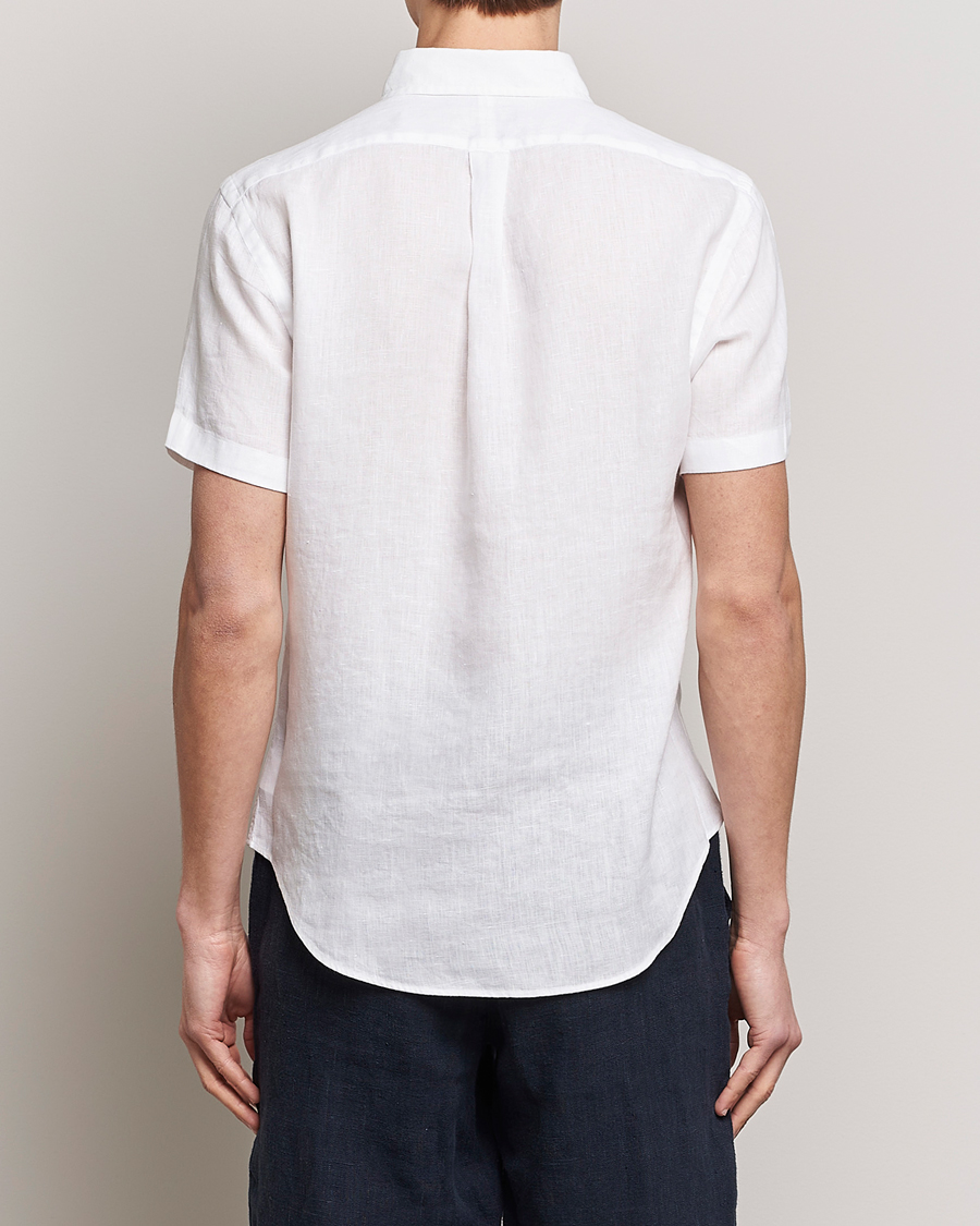 Uomini | Camicie | Polo Ralph Lauren | Slim Fit Linen Short Sleeve Shirt White
