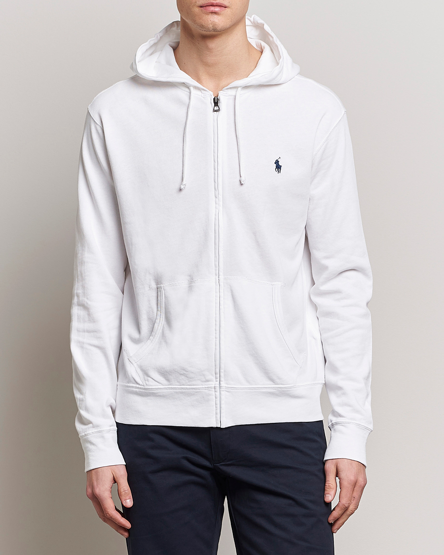 Uomini | Maglieria | Polo Ralph Lauren | Spa Terry Full Zip Hoodie White