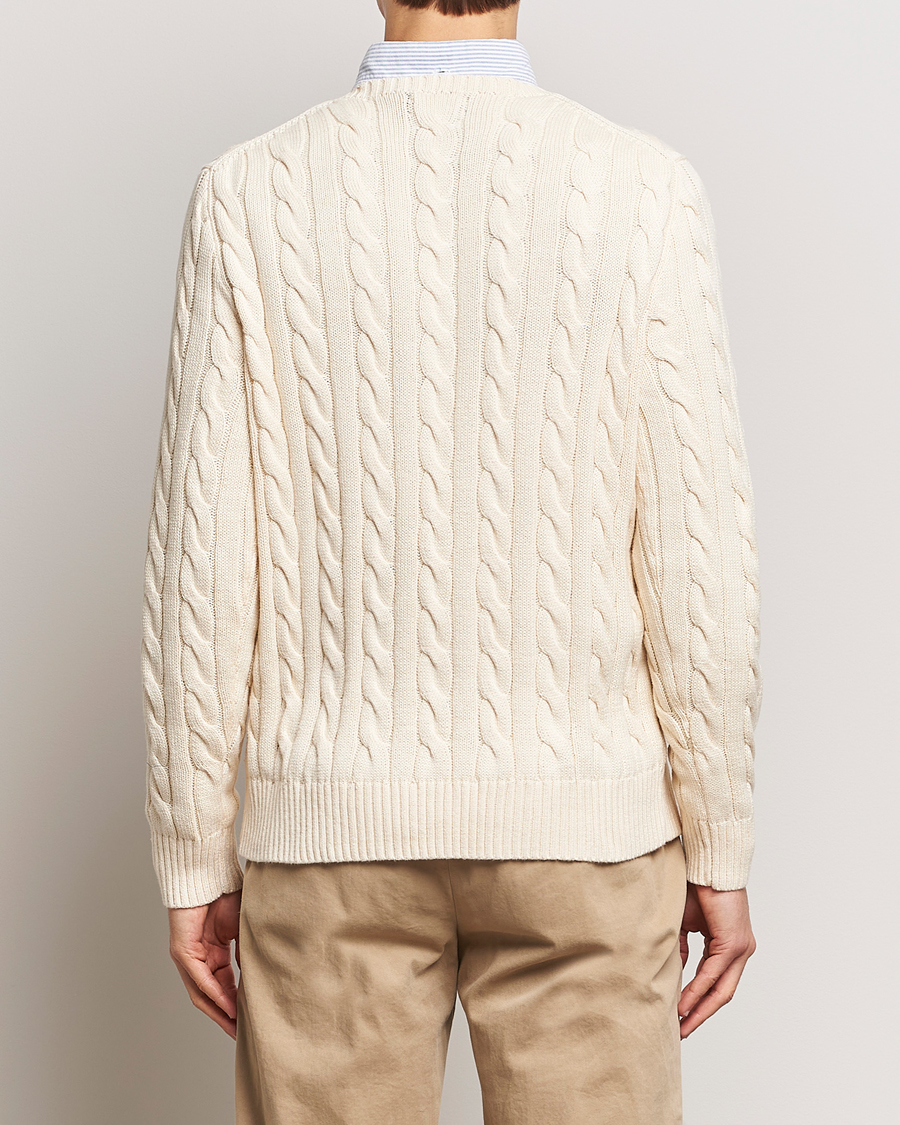 Uomini | Maglieria | Polo Ralph Lauren | Cotton Cable Pullover Andover Cream
