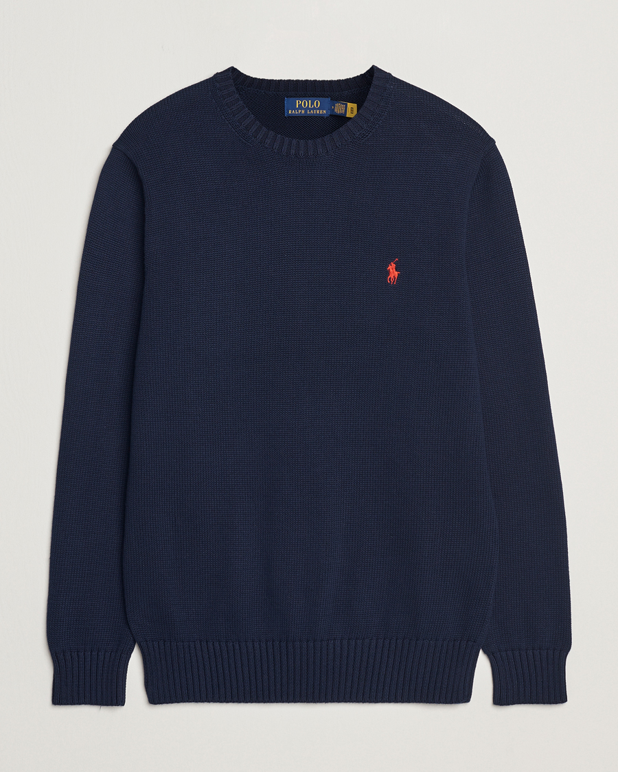 Uomini | Maglieria | Polo Ralph Lauren | Cotton Crew Neck Sweater Hunter Navy