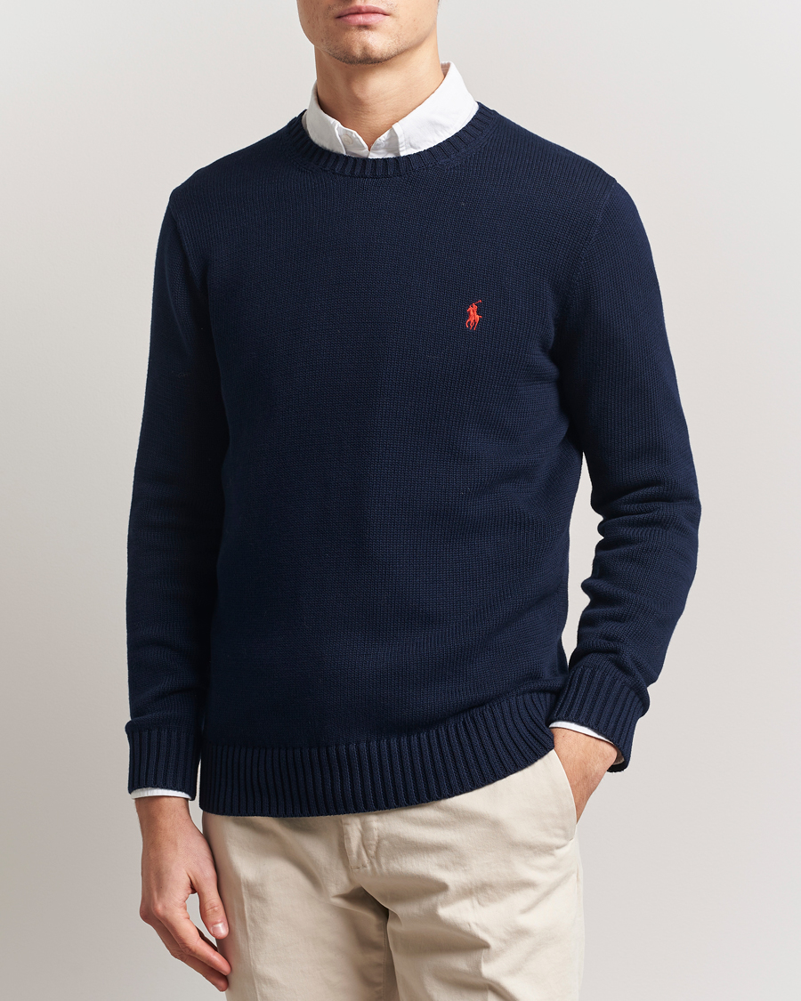 Uomini | Maglieria | Polo Ralph Lauren | Cotton Crew Neck Sweater Hunter Navy