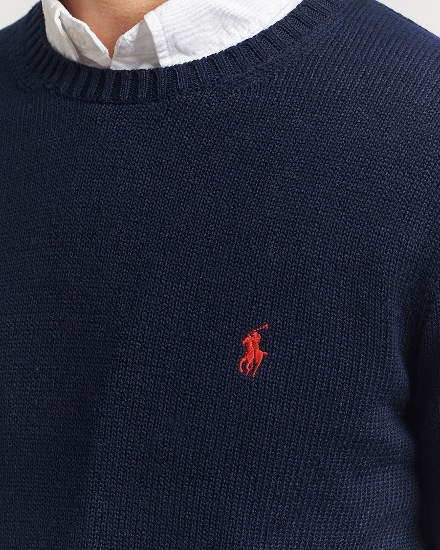 Uomini | Maglieria | Polo Ralph Lauren | Cotton Crew Neck Sweater Hunter Navy