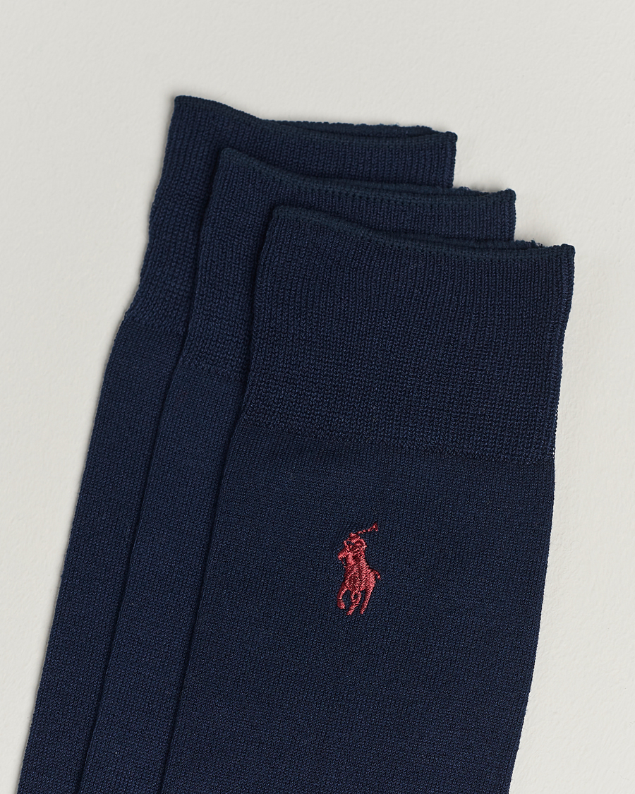 Uomini | Biancheria intima | Polo Ralph Lauren | 3-Pack Mercerized Cotton Socks Navy