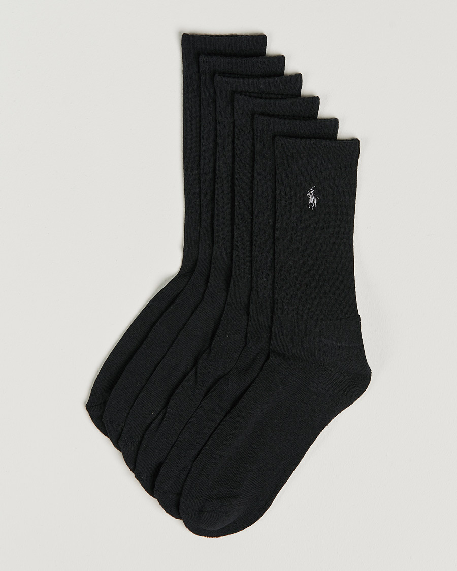 Uomini | Biancheria intima | Polo Ralph Lauren | Polo Ralph Lauren6-Pack Cotton Crew SocksBlack