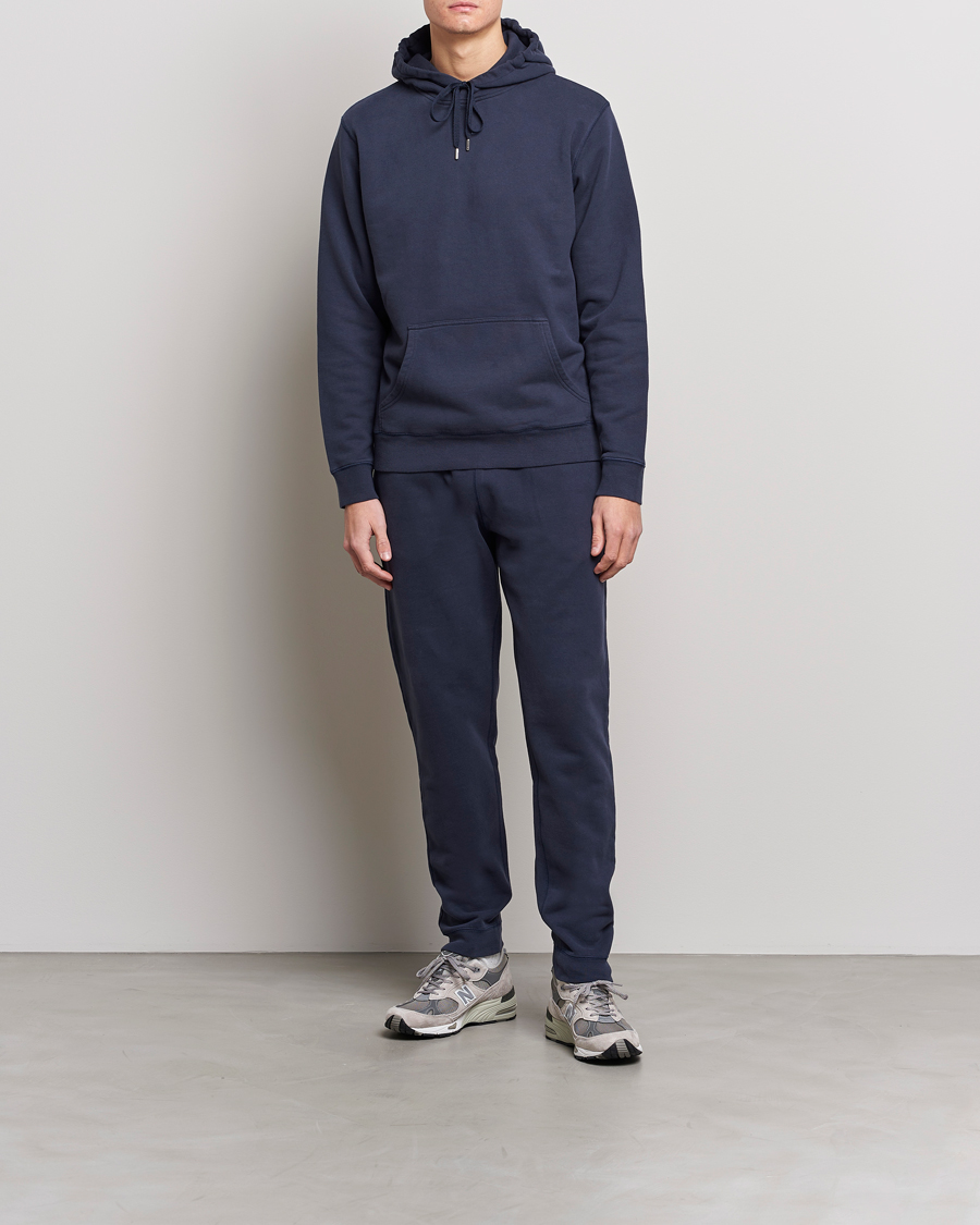 Uomini | Pantaloni | Sunspel | Cotton Loopback Track Pants Navy
