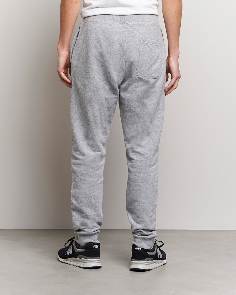 Uomini | Pantaloni | Sunspel | Cotton Loopback Track Pants Grey Melange