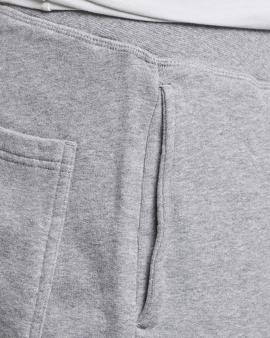 Uomini | Pantaloni | Sunspel | Cotton Loopback Track Pants Grey Melange