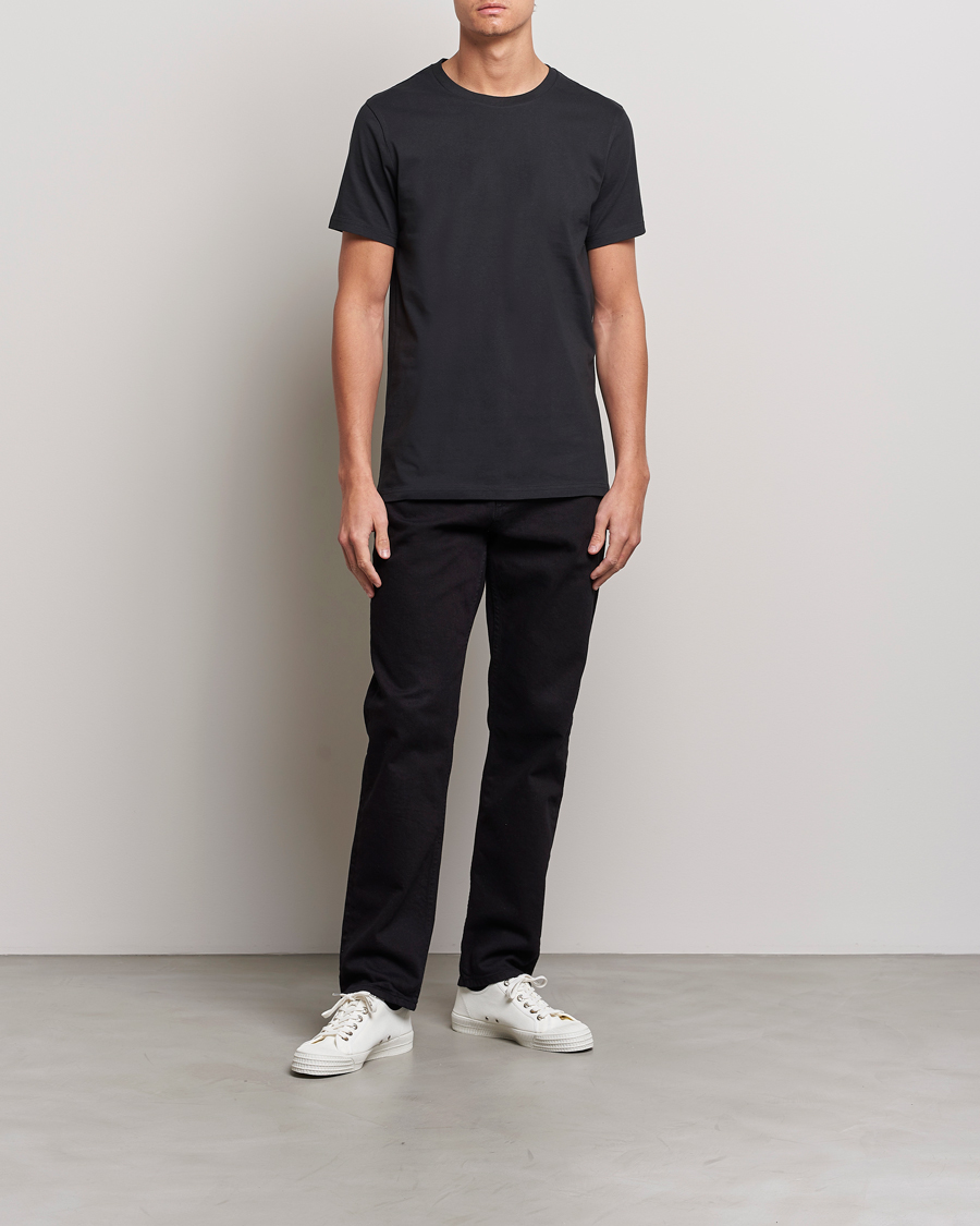 Uomini | T-shirt | Bread & Boxers | Crew Neck Regular T-Shirt Black