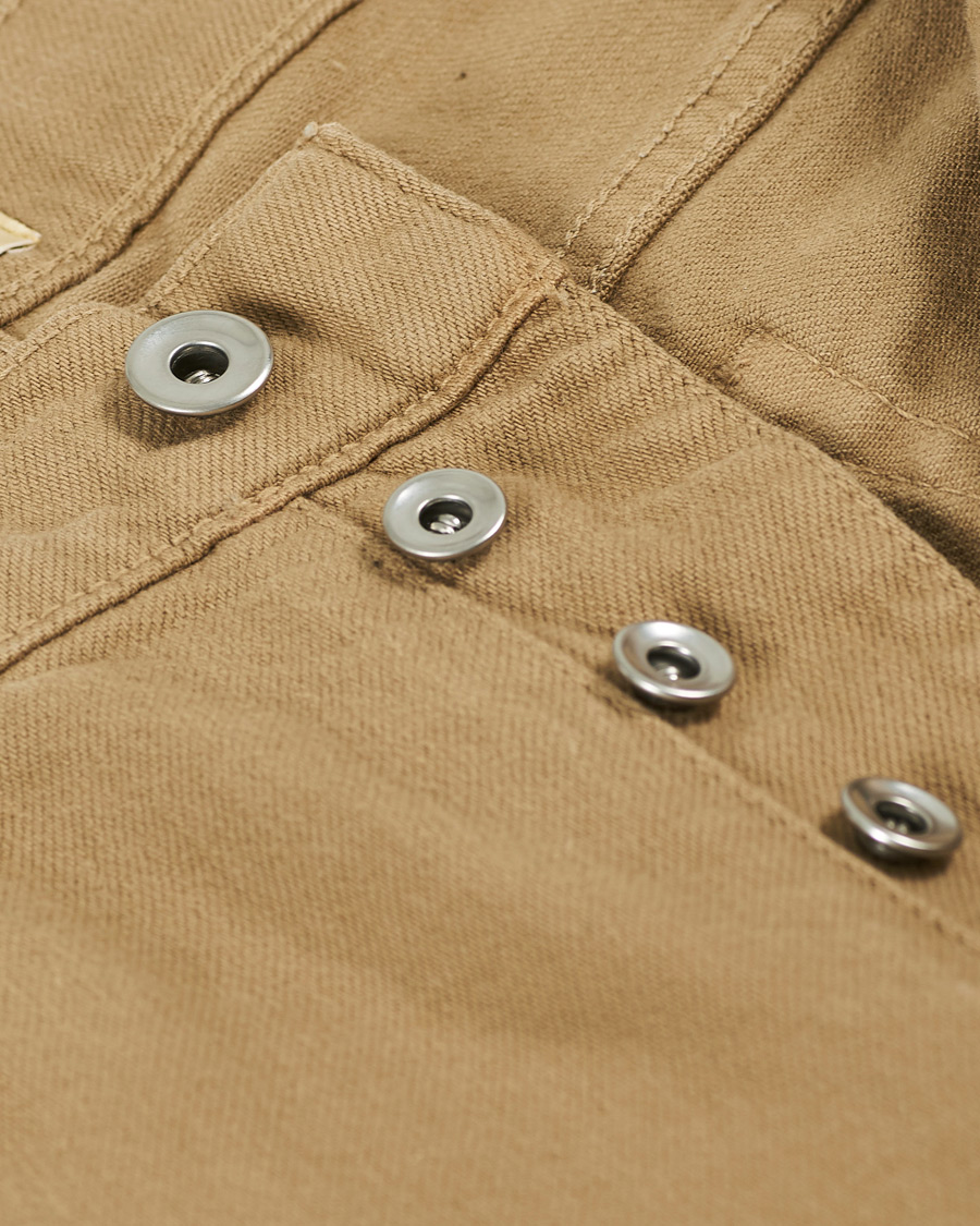 Uomini | Jeans | C.O.F. Studio | M7 Tapered Organic Cotton Stretch Jeans Khaki Beige