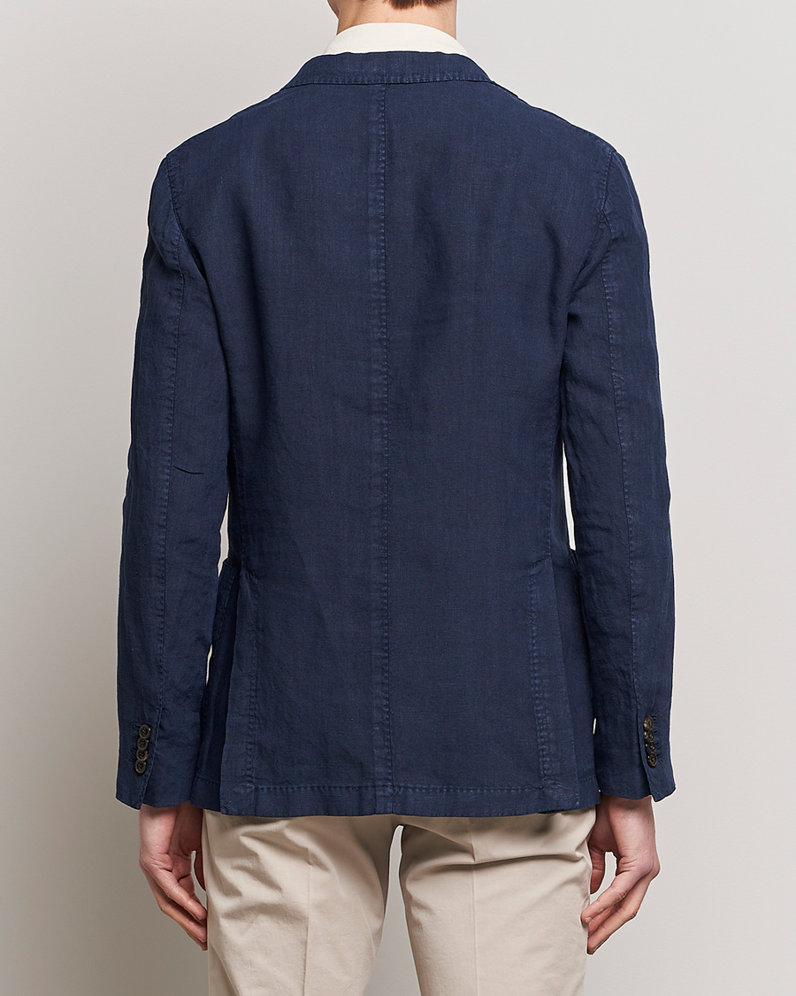 Uomini | Blazers | Boglioli | K Jacket Linen Blazer Navy