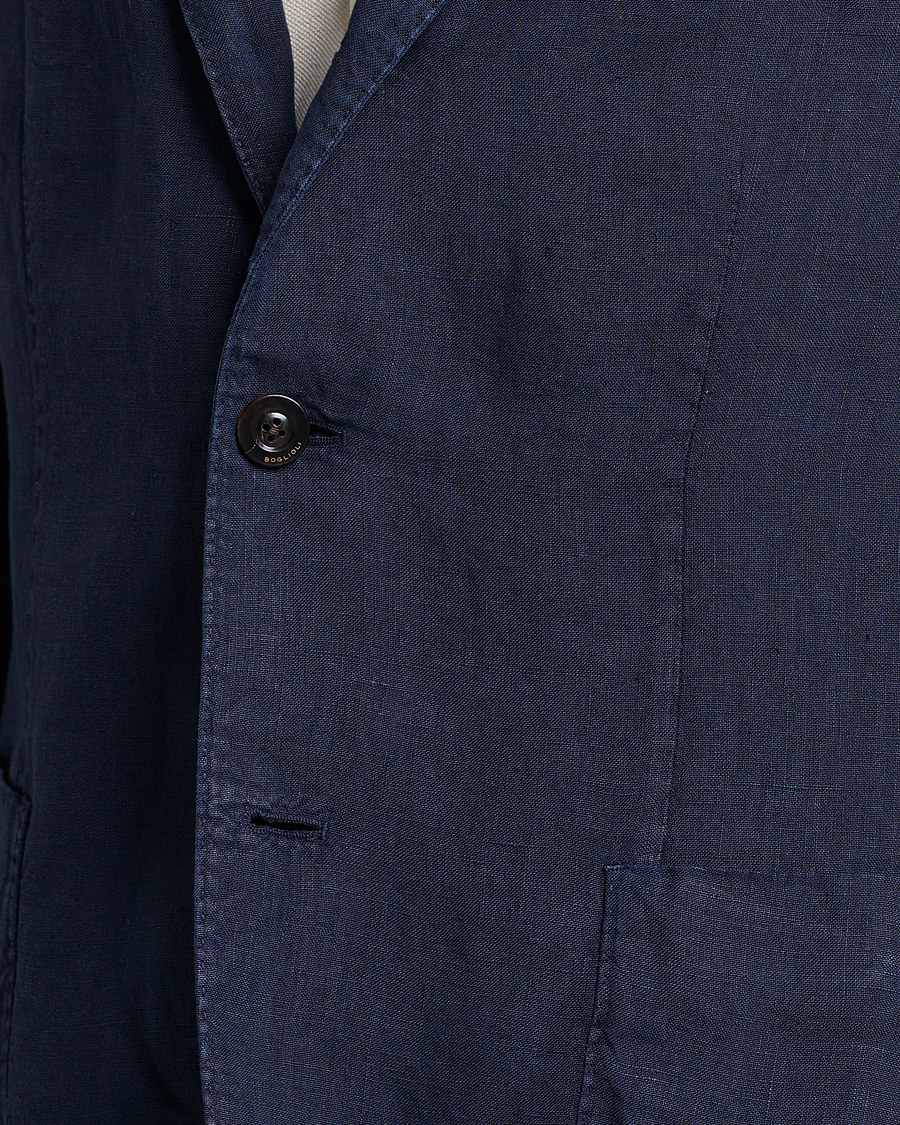 Uomini | Blazers | Boglioli | K Jacket Linen Blazer Navy