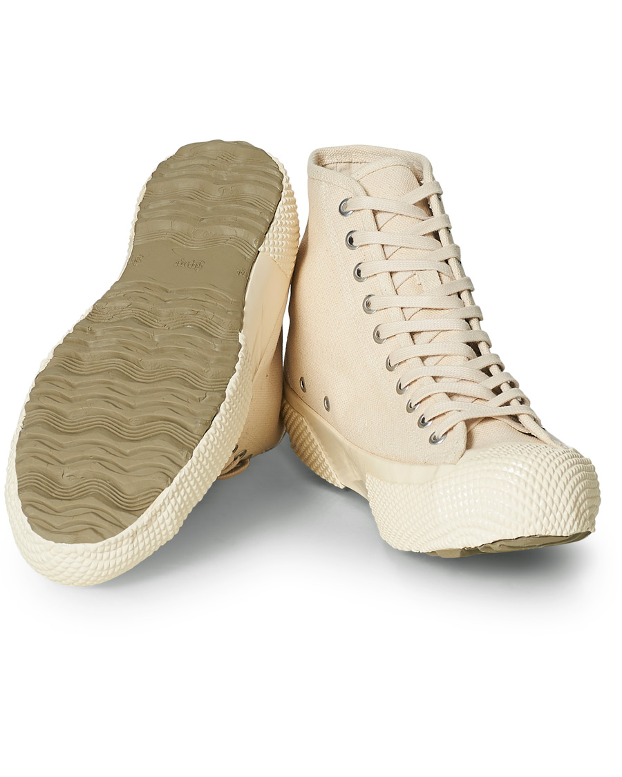 Uomini | Superga Artifact MS Japanese Canvas High Sneaker White Mastice | Superga | Artifact MS Japanese Canvas High Sneaker White Mastice