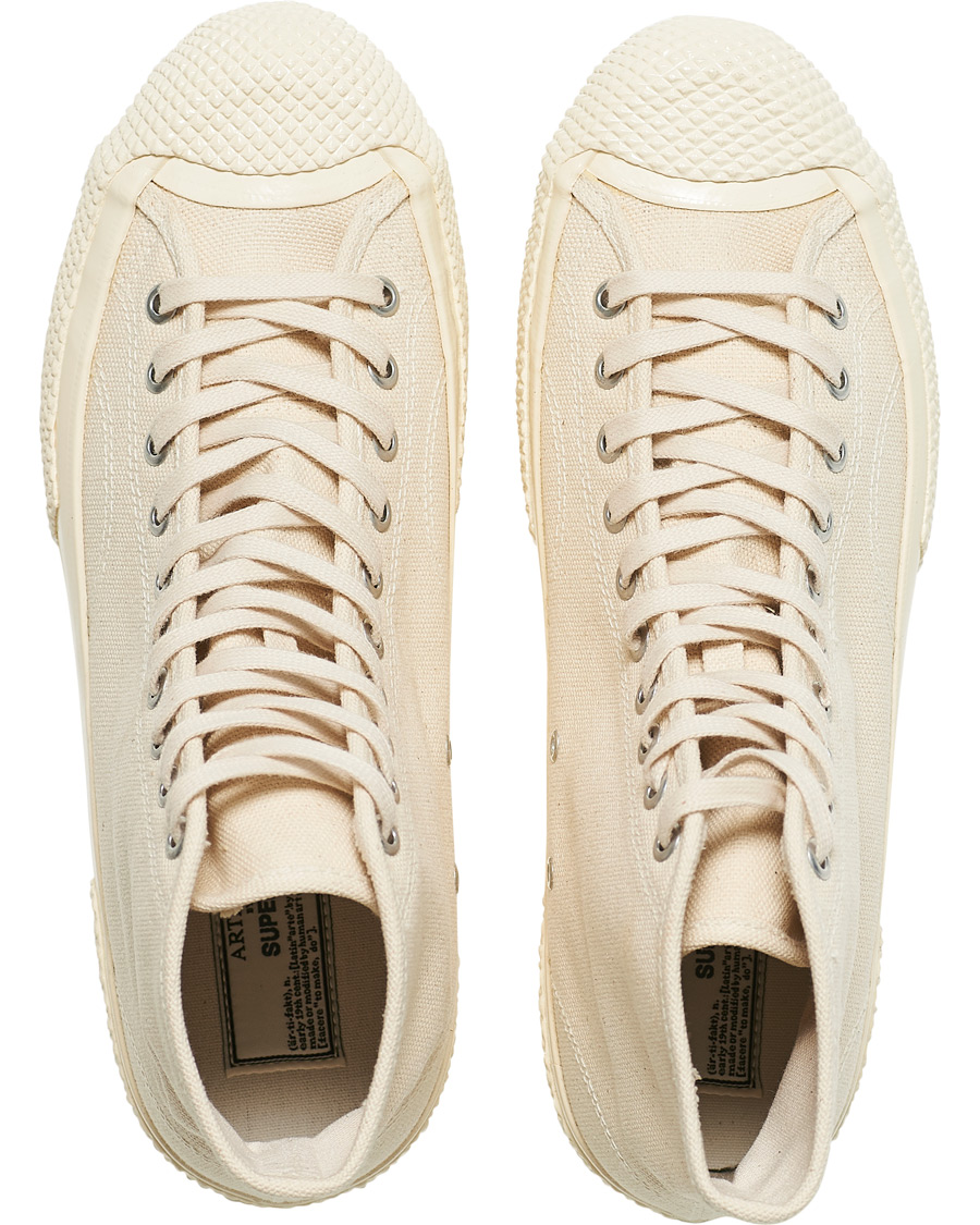 Uomini | Superga Artifact MS Japanese Canvas High Sneaker White Mastice | Superga | Artifact MS Japanese Canvas High Sneaker White Mastice