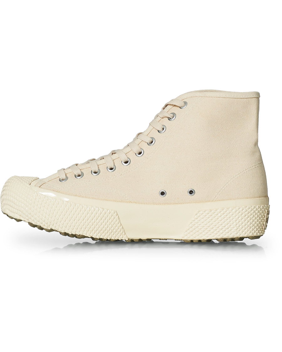 Uomini | Superga Artifact MS Japanese Canvas High Sneaker White Mastice | Superga | Artifact MS Japanese Canvas High Sneaker White Mastice