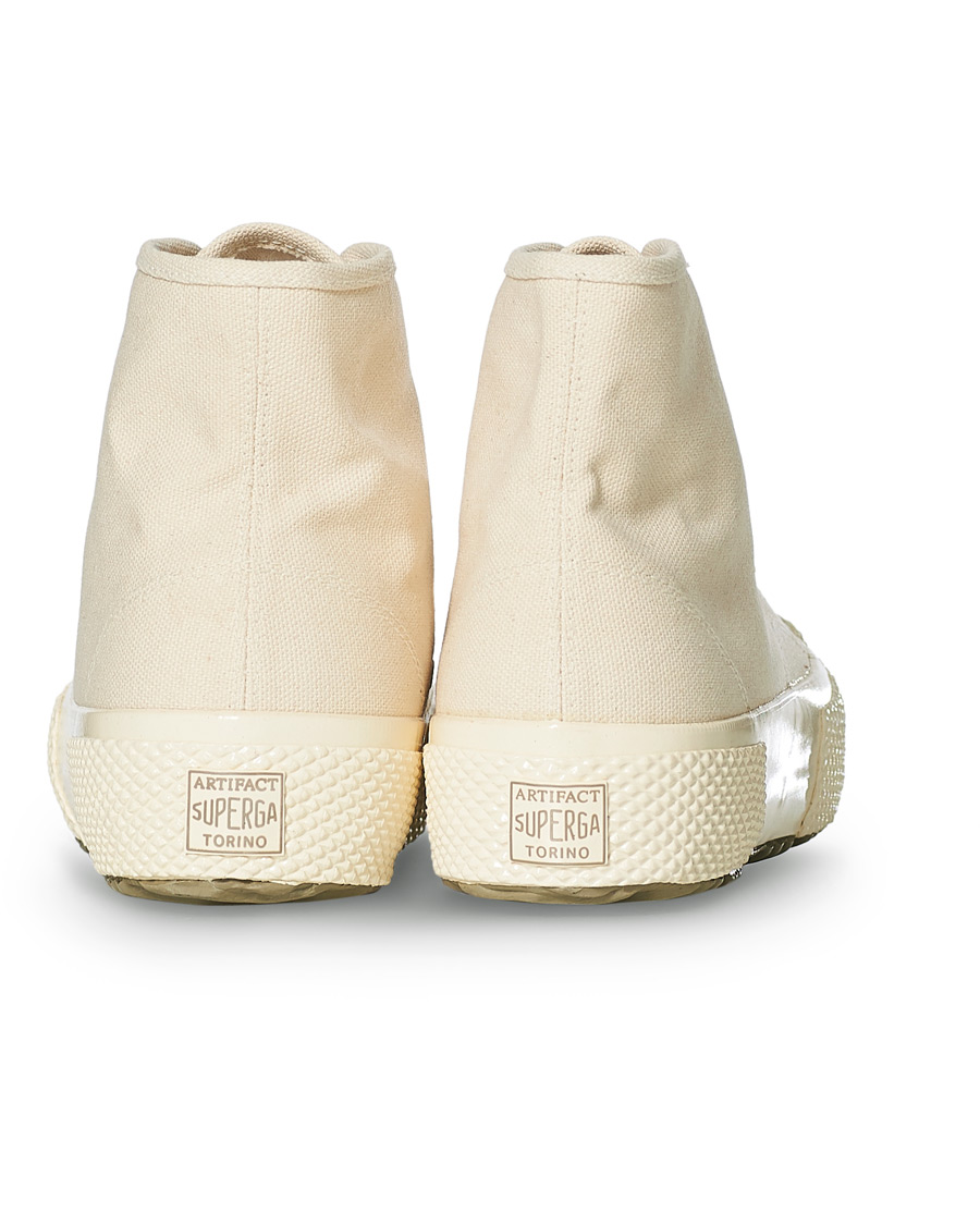 Uomini | Superga Artifact MS Japanese Canvas High Sneaker White Mastice | Superga | Artifact MS Japanese Canvas High Sneaker White Mastice