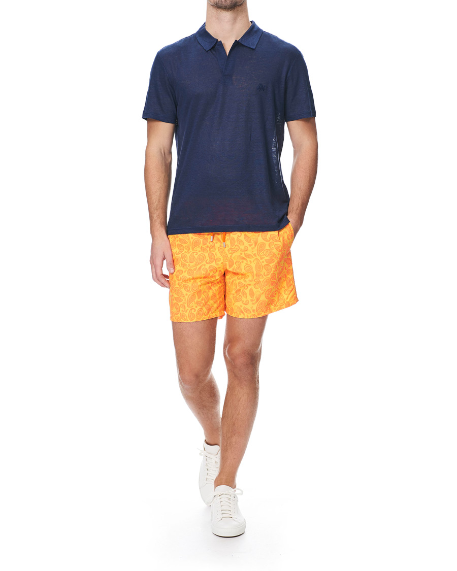 Uomini | Polo | Vilebrequin | Pyramid Linen Jersey Polo Navy