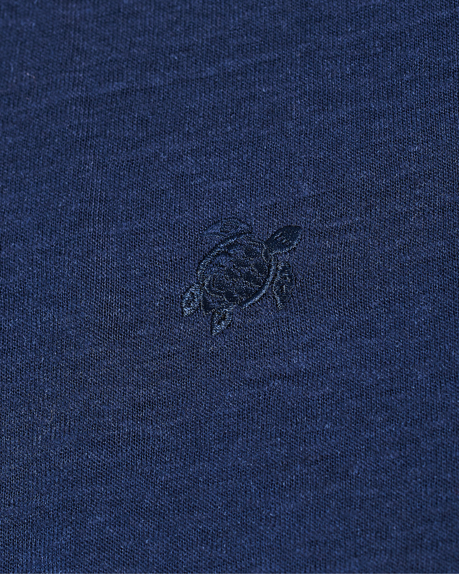 Uomini | Polo | Vilebrequin | Pyramid Linen Jersey Polo Navy